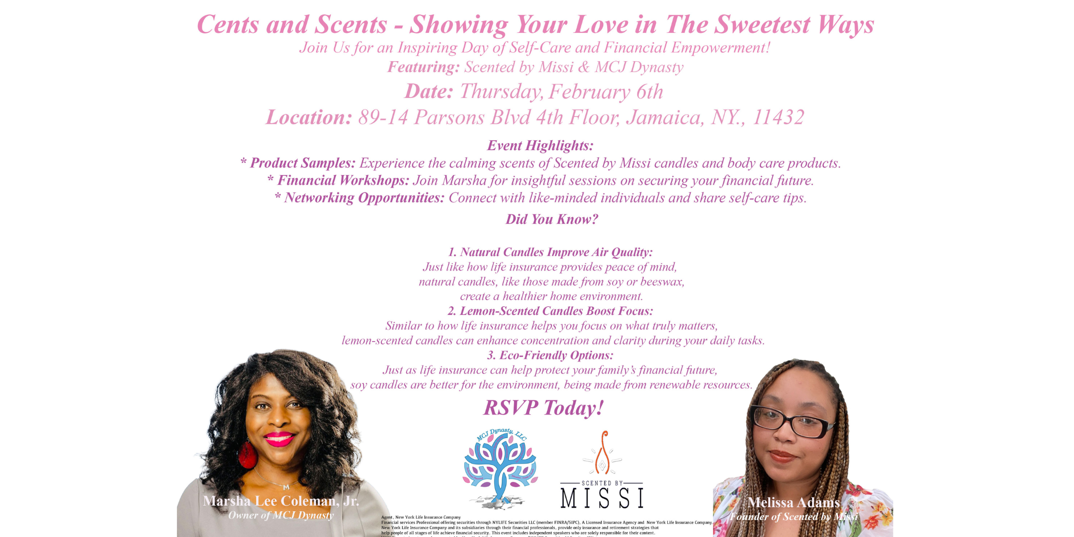   Join us for Cents and Scents - Thursday, February 6th! 